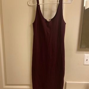 Deep Maroon Bodycon Dress